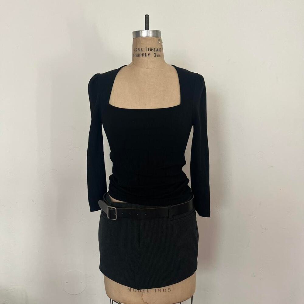 NWT 7 For All Mankind square neck long sleeve
